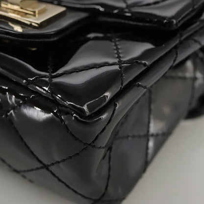 CHANEL Pouch Patent leather Black CC 106201