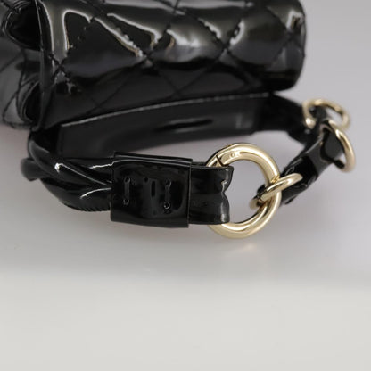 CHANEL Pouch Patent leather Black CC 106201