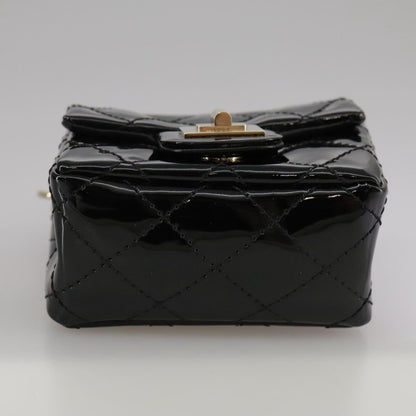 CHANEL Pouch Patent leather Black CC 106201
