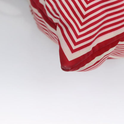 CHANEL Chain Tote Bag Nylon White Red CC 106203