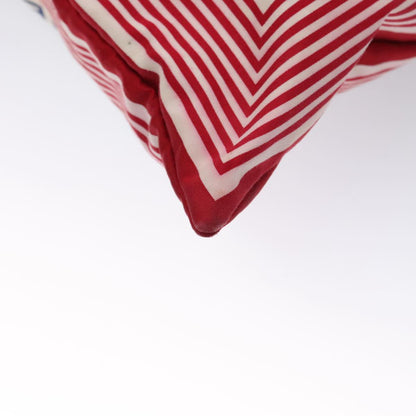CHANEL Chain Tote Bag Nylon White Red CC 106203