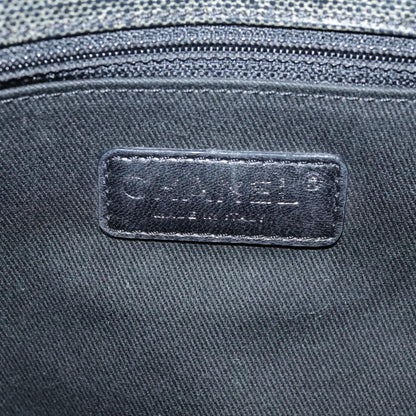CHANEL Tote Bag PVC Leather Black CC 106255