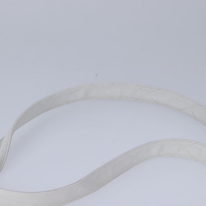 CHANEL Matelasse Shoulder Bag Leather White CC 106385