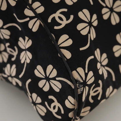 CHANEL Tote Bag Canvas Black CC 106391