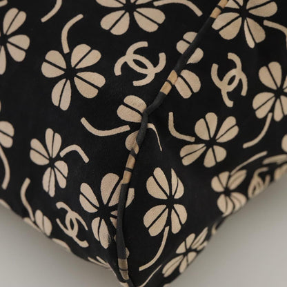 CHANEL Tote Bag Canvas Black CC 106391