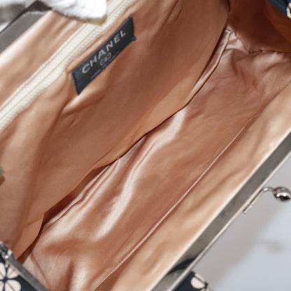 CHANEL Tote Bag Canvas Black CC 106391