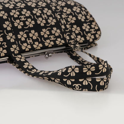 CHANEL Tote Bag Canvas Black CC 106391