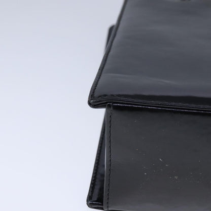 CHANEL Chain Shoulder Bag Patent leather Black CC 106395