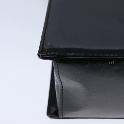 CHANEL Chain Shoulder Bag Patent leather Black CC 106395
