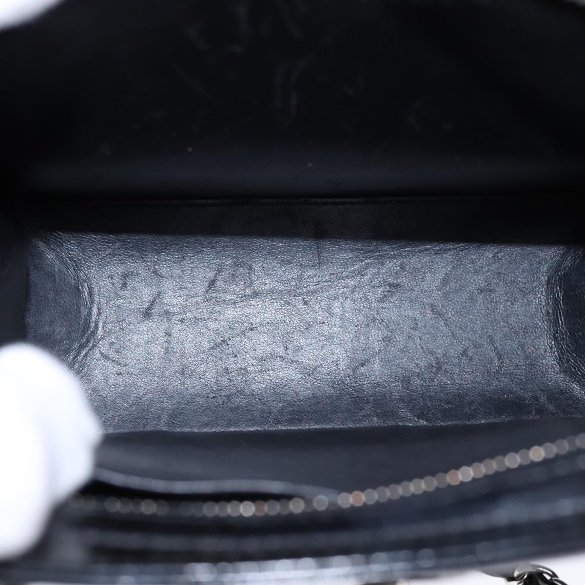 CHANEL Chain Shoulder Bag Patent leather Black CC 106395