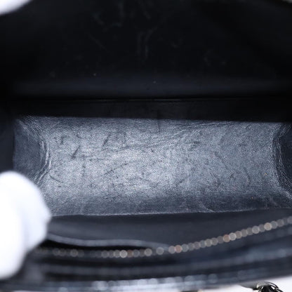 CHANEL Chain Shoulder Bag Patent leather Black CC 106395