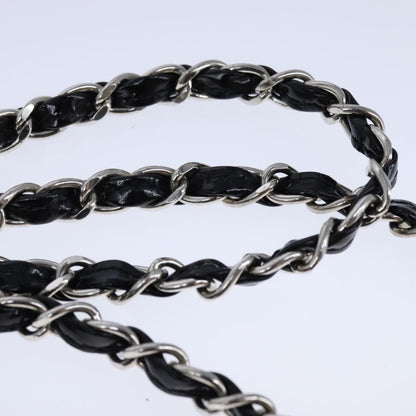 CHANEL Chain Shoulder Bag Patent leather Black CC 106395