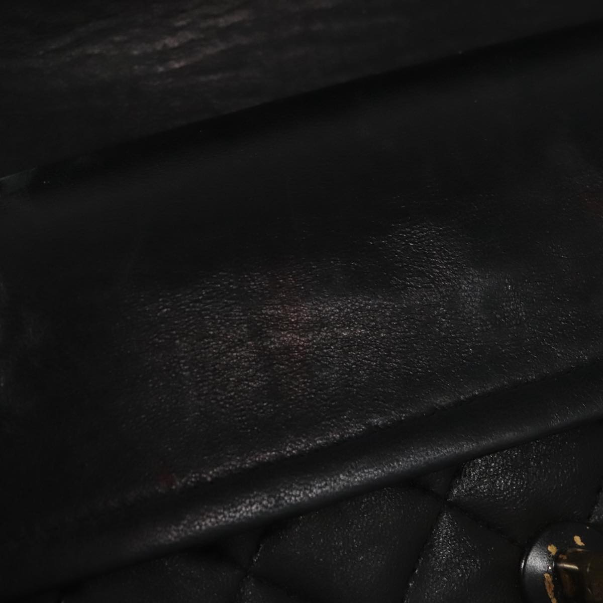 CHANEL Matelasse 23 Double Flap Double Chain Bag Lamb Skin Black CC 106415