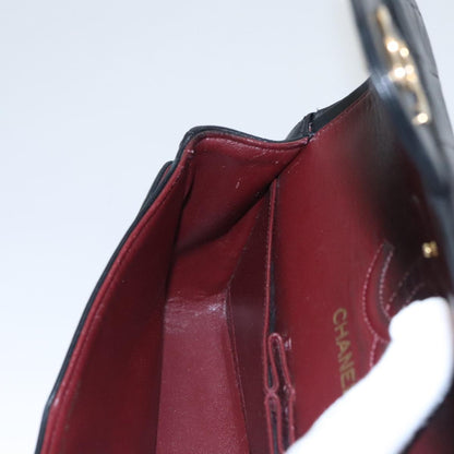 CHANEL Matelasse 23 Double Flap Double Chain Bag Lamb Skin Black CC 106415