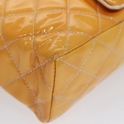 CHANEL Matelasse Chain Shoulder Bag Enamel Yellow CC 106418