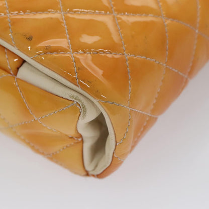 CHANEL Matelasse Chain Shoulder Bag Enamel Yellow CC 106418