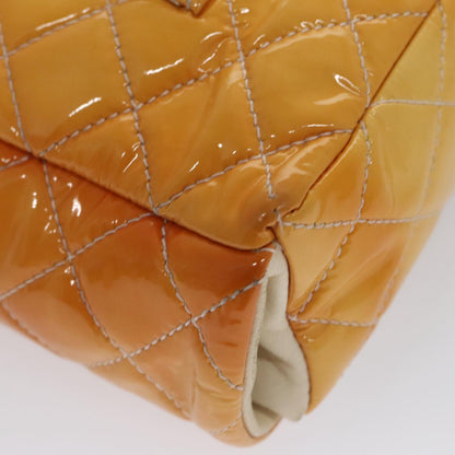 CHANEL Matelasse Chain Shoulder Bag Enamel Yellow CC 106418