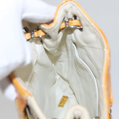 CHANEL Matelasse Chain Shoulder Bag Enamel Yellow CC 106418