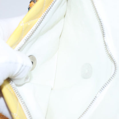 CHANEL Matelasse Chain Shoulder Bag Enamel Yellow CC 106418
