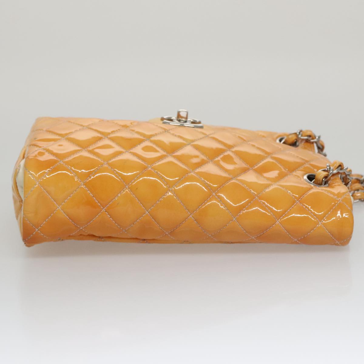 CHANEL Matelasse Chain Shoulder Bag Enamel Yellow CC 106418