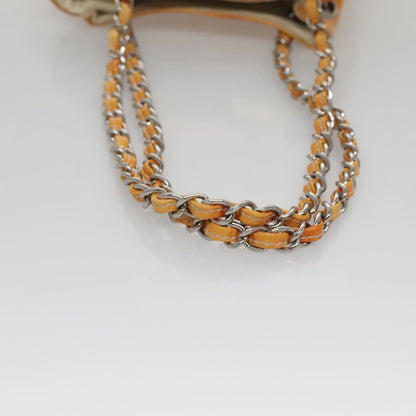 CHANEL Matelasse Chain Shoulder Bag Enamel Yellow CC 106418