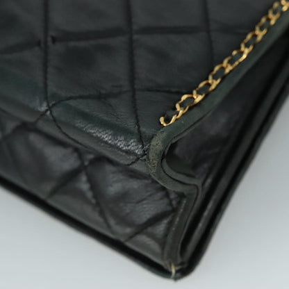 CHANEL Chain Shoulder Bag Leather Black CC 106420