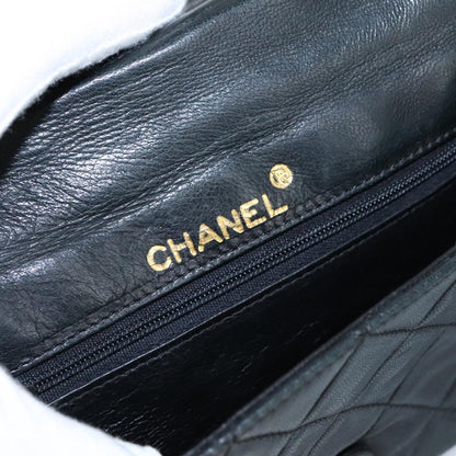 CHANEL Chain Shoulder Bag Leather Black CC 106420