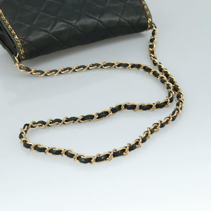 CHANEL Chain Shoulder Bag Leather Black CC 106420