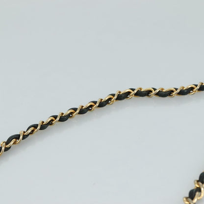 CHANEL Chain Shoulder Bag Leather Black CC 106420