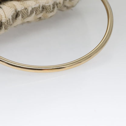 CHANEL Chain Hand Bag tweed Cream CC 106431