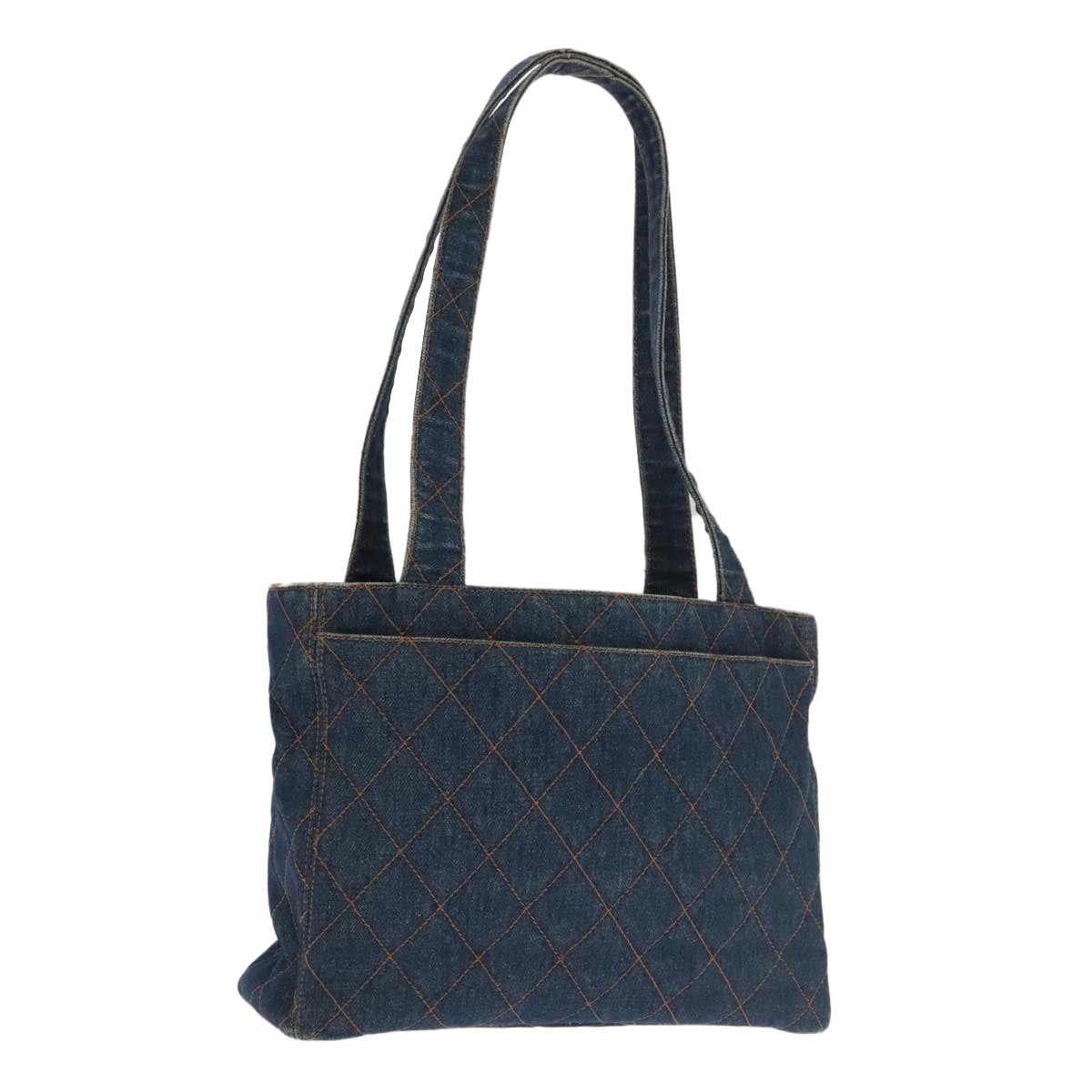 CHANEL Matelasse Shoulder Bag Denim Blue CC 106434A