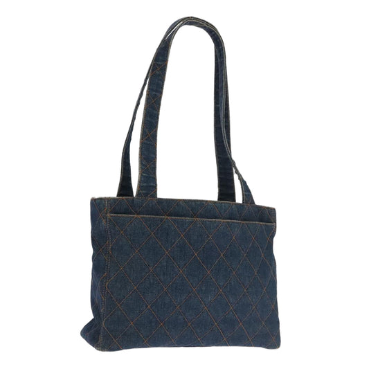 CHANEL Matelasse Shoulder Bag Denim Blue CC 106434A