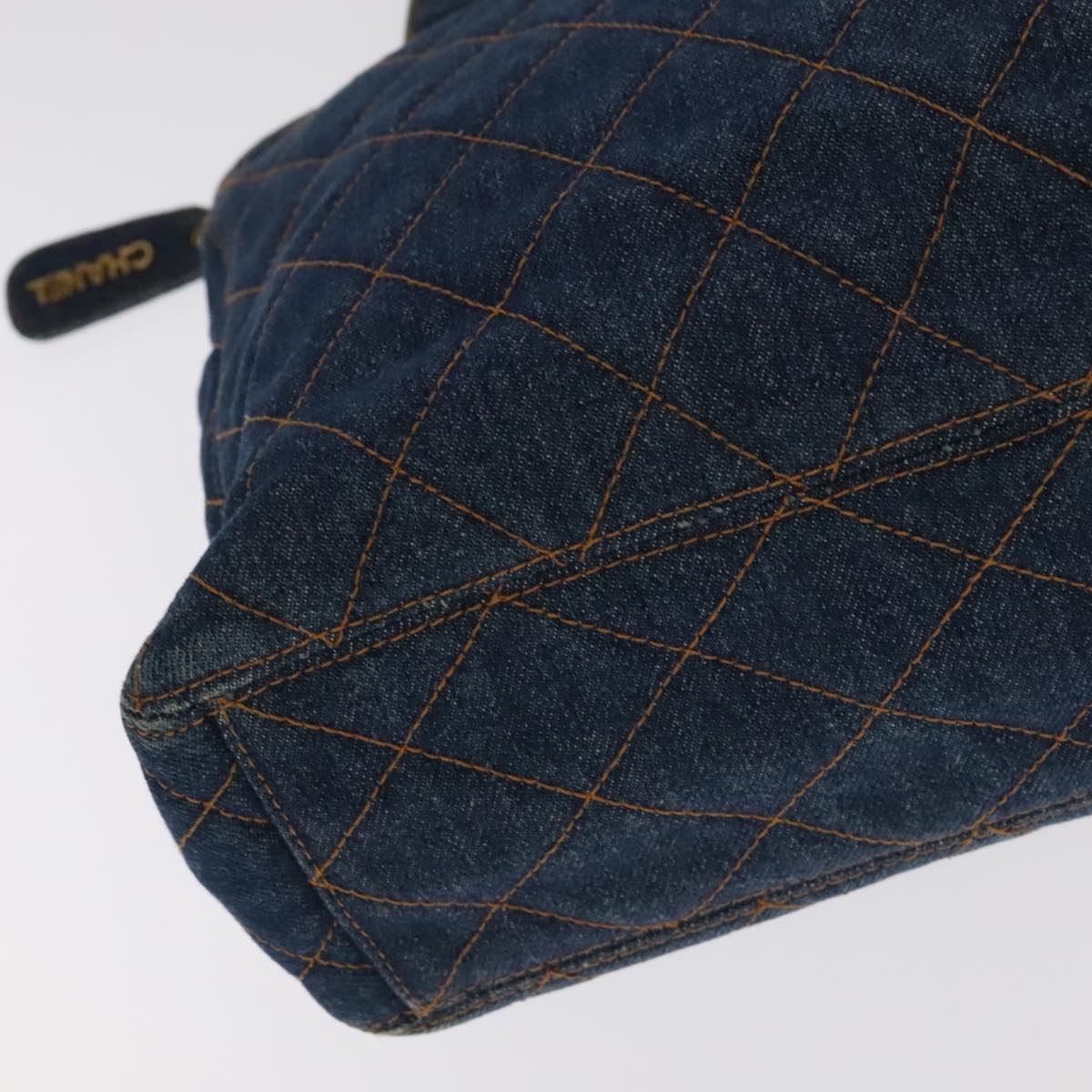 CHANEL Matelasse Shoulder Bag Denim Blue CC 106434A