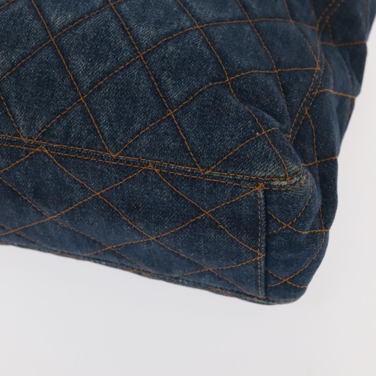 CHANEL Matelasse Shoulder Bag Denim Blue CC 106434A