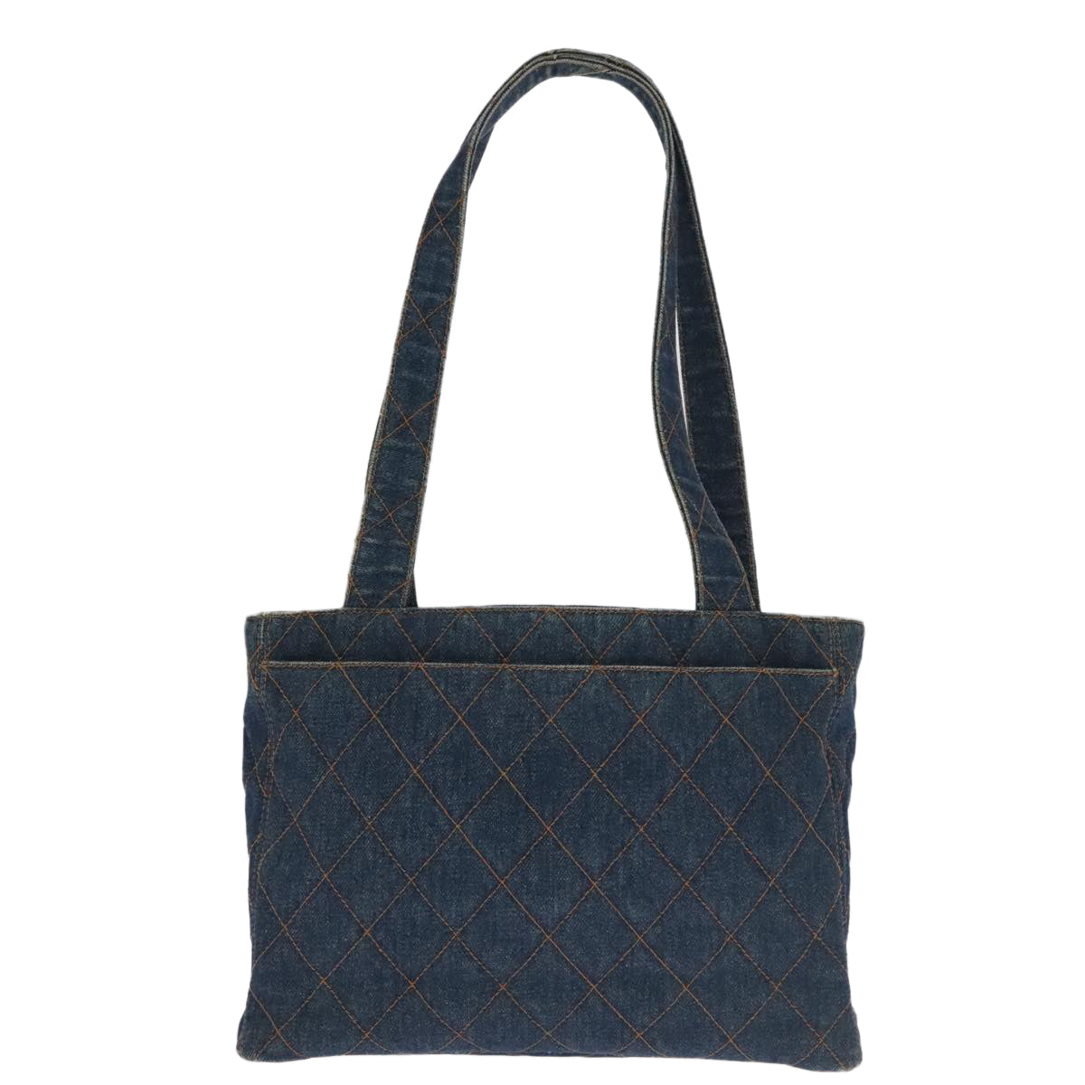 CHANEL Matelasse Shoulder Bag Denim Blue CC 106434A