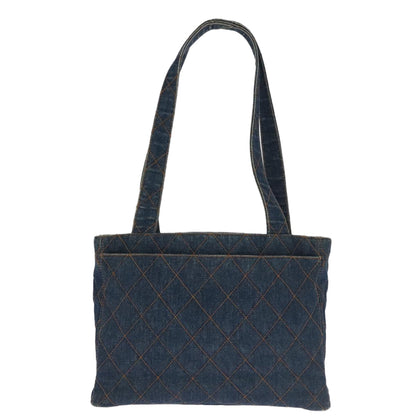 CHANEL Matelasse Shoulder Bag Denim Blue CC 106434A