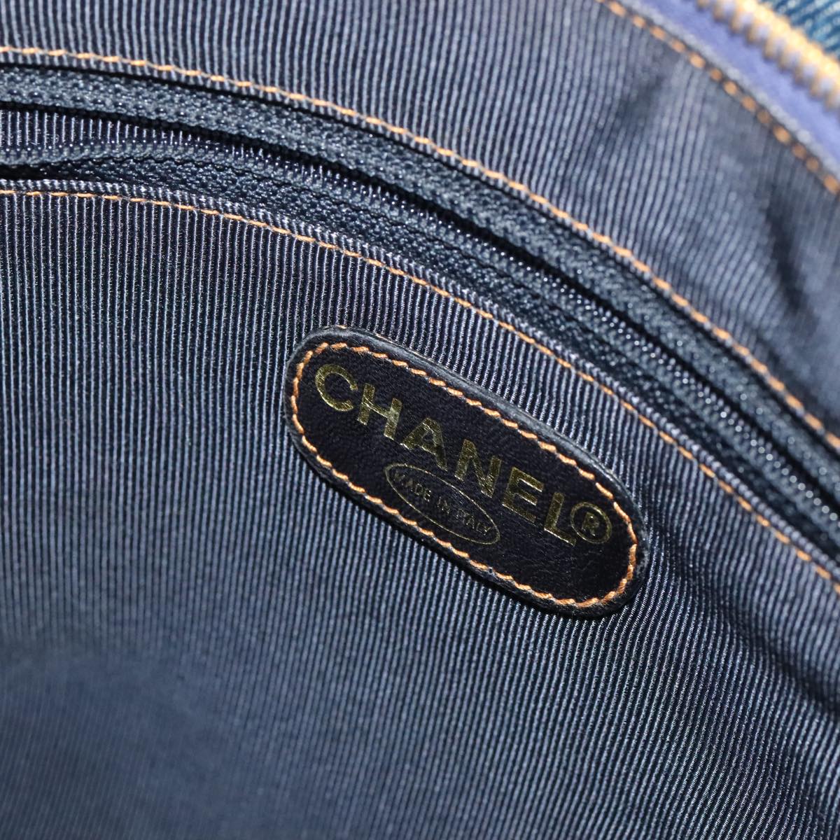 CHANEL Matelasse Shoulder Bag Denim Blue CC 106434A