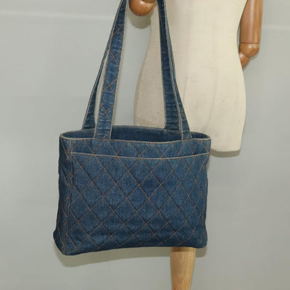 CHANEL Matelasse Shoulder Bag Denim Blue CC 106434A