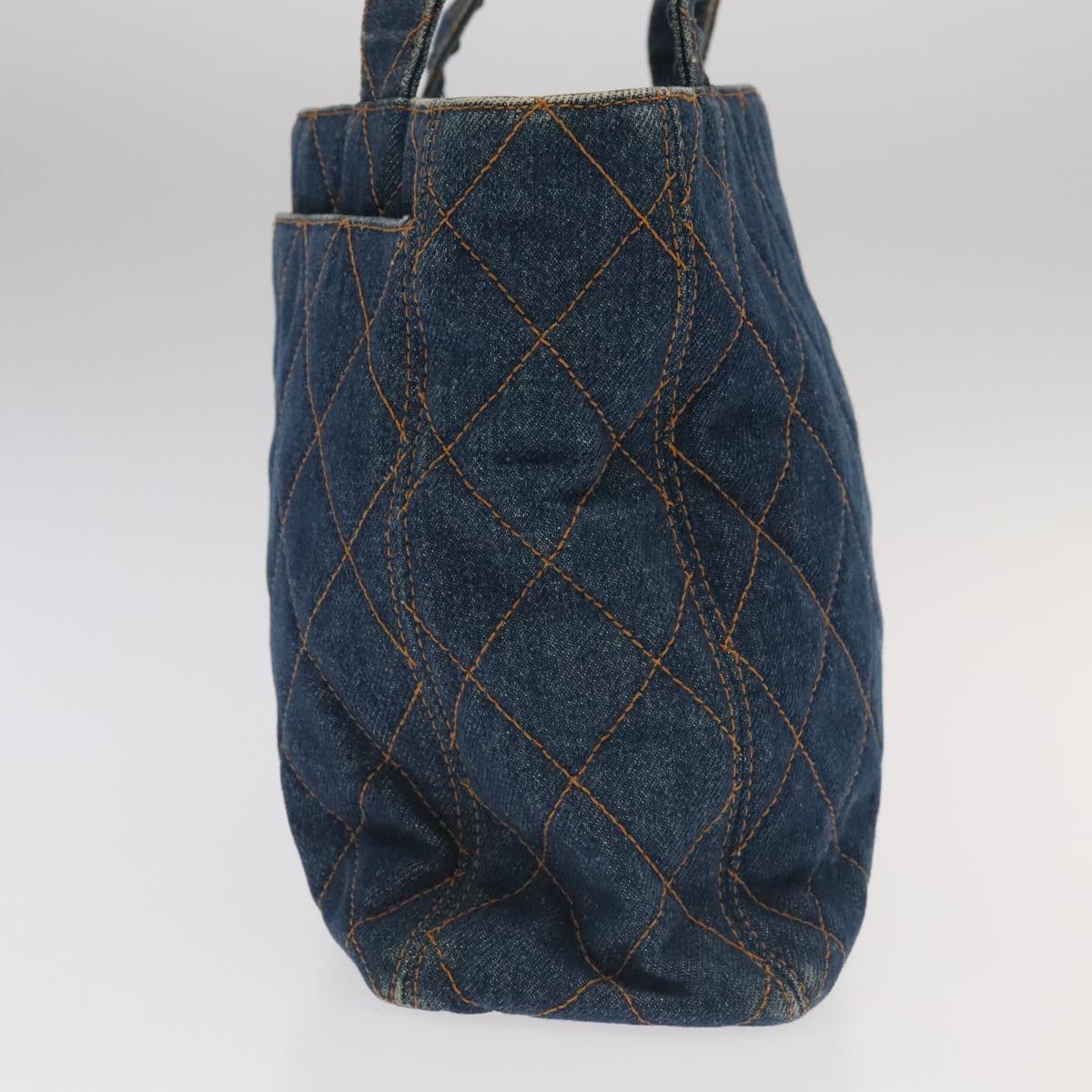 CHANEL Matelasse Shoulder Bag Denim Blue CC 106434A