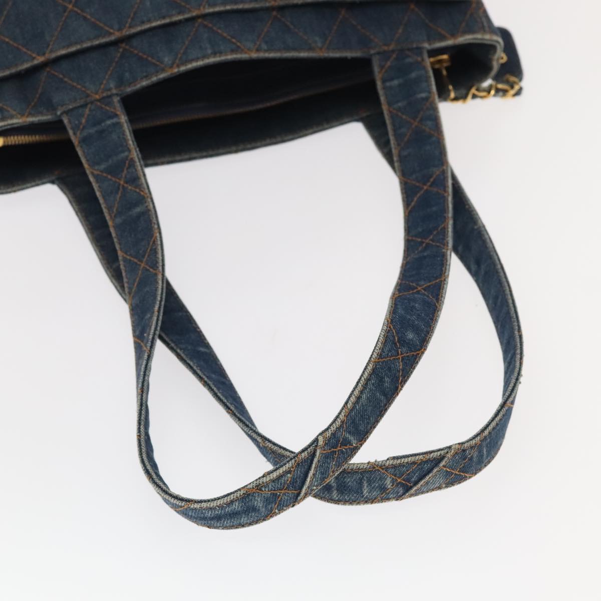 CHANEL Matelasse Shoulder Bag Denim Blue CC 106434A
