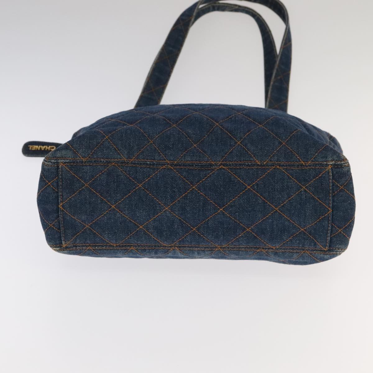 CHANEL Matelasse Shoulder Bag Denim Blue CC 106434A