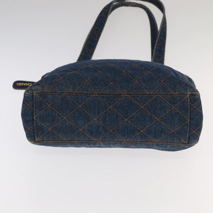 CHANEL Matelasse Shoulder Bag Denim Blue CC 106434A