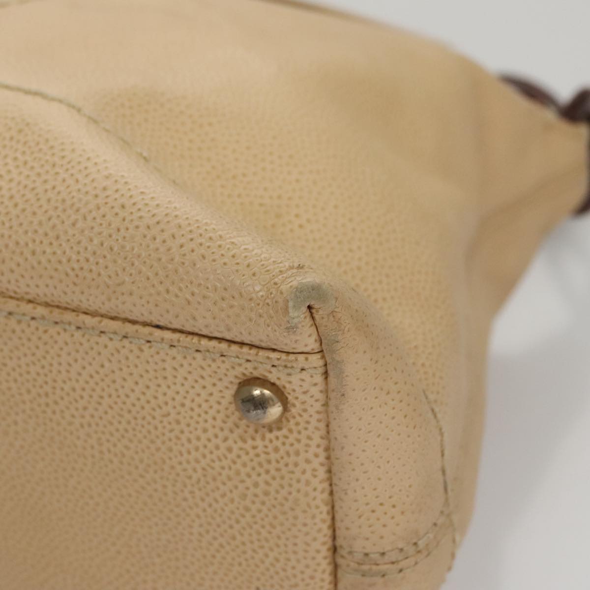 CHANEL Shoulder Bag Caviar Skin Beige CC 106440
