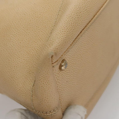 CHANEL Shoulder Bag Caviar Skin Beige CC 106440