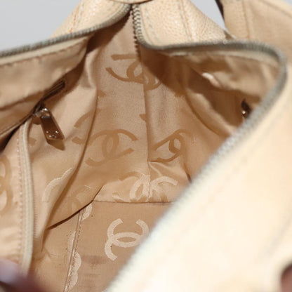 CHANEL Shoulder Bag Caviar Skin Beige CC 106440