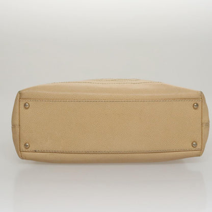 CHANEL Shoulder Bag Caviar Skin Beige CC 106440