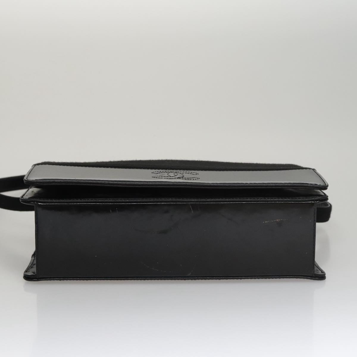 CHANEL Matelasse Shoulder Bag Cotton Black CC 106442