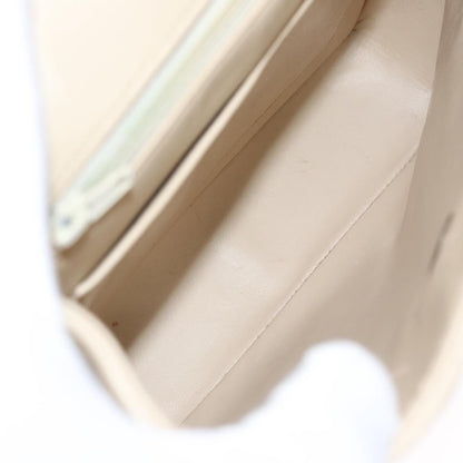 CHANEL Matelasse Chain Shoulder Bag Lamb Skin Beige Gold black CC 106446