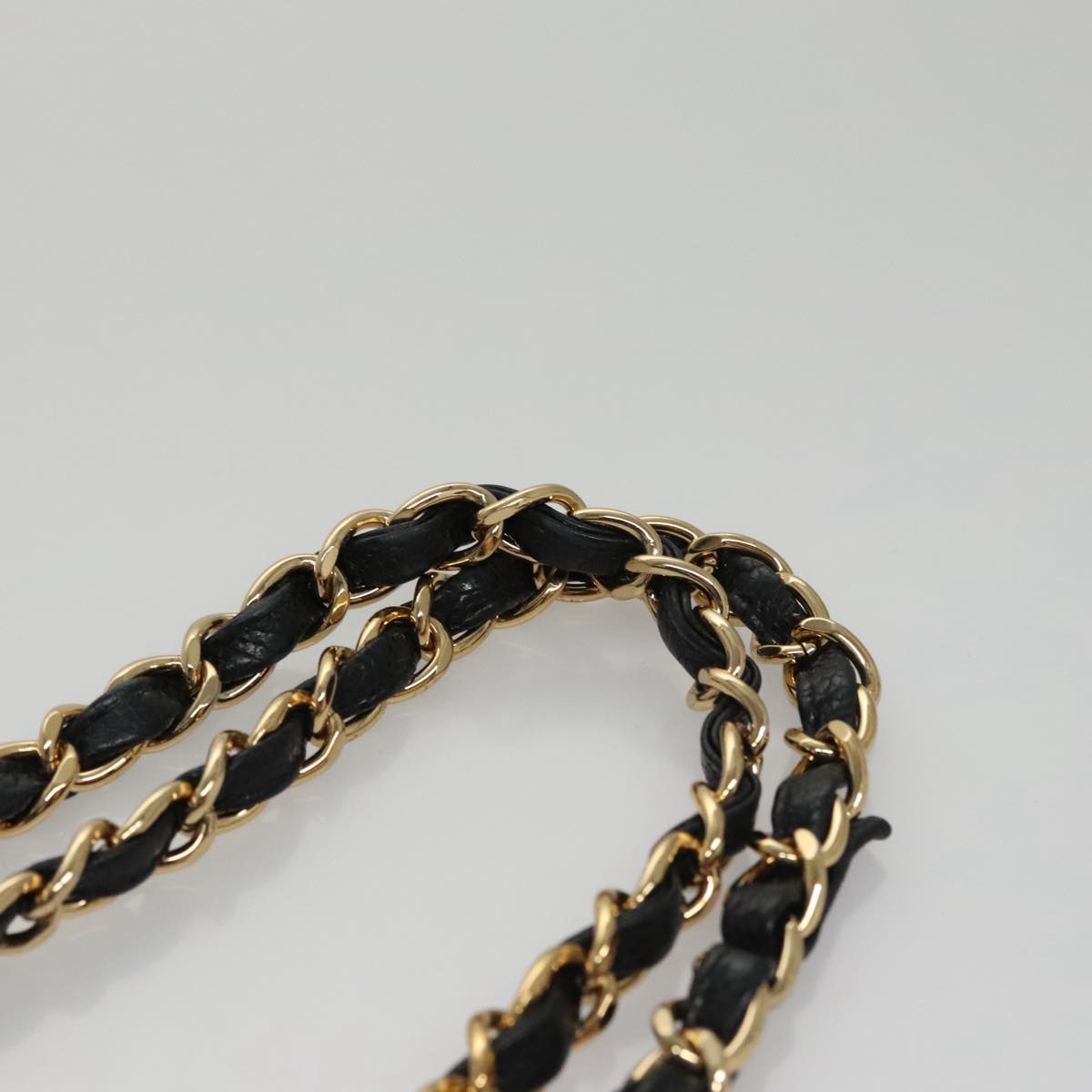 CHANEL Matelasse Chain Shoulder Bag Caviar Skin Black Gold CC 106449SA