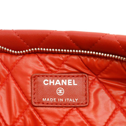 Chanel Red fold-over clutch